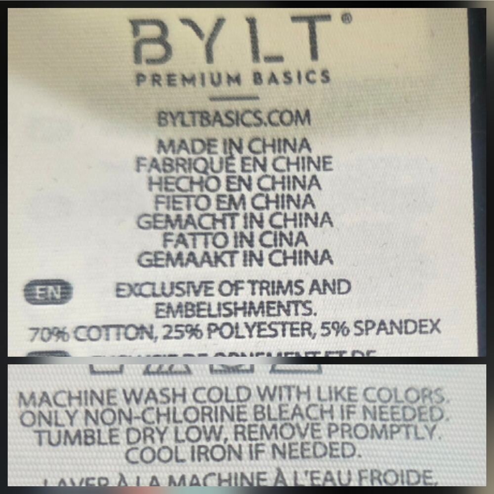 BYLT Lux Zip Polo Black sz M Quarter-zip - Picture 8 of 9